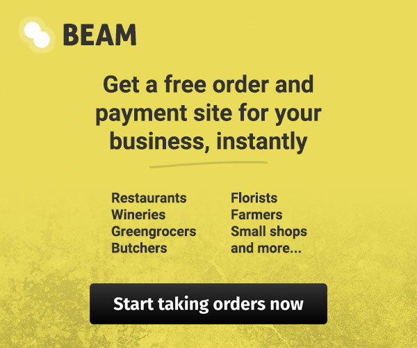 Beam Orders - a quick, simple order and payments site for your business.